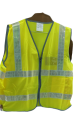 Traffic Vest 200 Denier - 3M Silver Reflective - Zip, ID Pocket - Yellow Lime