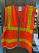 Traffic Vest 200 Denier - 3M Yellow Reflective - Yellow Zip ID Pocket -Orange