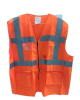 Traffic Vest 200 Denier - 3M Silver Reflective Zip Gusseted Multipocket - D Ring