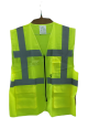 Traffic Vest 200 Denier - 3M Silver Reflective Zip Gusseted Multipocket - D Ring