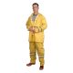 Yellow Rain suit w/two bar reflective tape on arms & legs - L