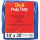 Blue Light Duty Tarpaulin 10' x 20'