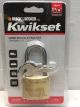 Black & Decker Padlock Long Shackle 40mm Brass