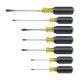 Klein Screwdriver Set 7pc Cushion Grip Assorted w/Pouch