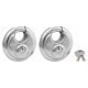 Master 2-3/4in (70mm) wide stainless steel shrouded disc padlock, 2-pack