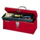 Stack On Red Tool Box with Full Length Tote Tray 16