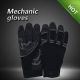 Mechanical gloves, micro fibre palm, flexible fabric back, micro fibre padded &