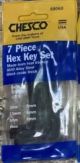 Chesco 7 piece Hex Key Set Metric (2 - 8mm)