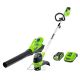 Greenworks G-Max  40V Cordless String Trimmer, Leaf Blower & 24