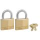 Master 40mm Brass Padlock Set - 2pc