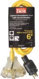 Woods 6' 12/3  Circuit Breaker Protected Extension Cord