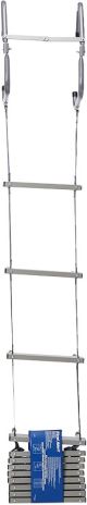 First Alert Two-Story Fire Escape Ladder, Steel, Anti-Slip, Black
