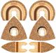 XXGO 6pc Carbide Oscillating Tool Blades for Tile Grout Removal