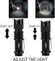 Mikafen Mini LED Flashlight 300lm Adjustable Focus Zoomable Light