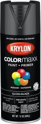 Krylon Spray Paint 12oz Black Gloss