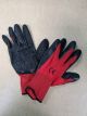 Nitrile Palm Work Gloves Red with Black Coating