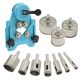 Bonsicoky Diamond Hole Saw Set 10pc with Drill Guide for Tile, Ceramic, Glass
