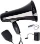 Loudmore Portable Megaphone Bullhorn 35 Watt Speaker with Siren/Alarm Modes,