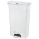 Rubbermaid Slim Jim Resin Step-On Container Front Step Style 18G/68L White