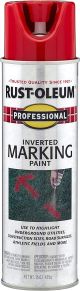Professional Inverted Marking Spray Paint 15 oz Safety Red
