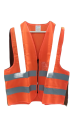 Safety Vest Reflective with ID Pocket - Orange