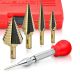 NEIKO 4pc Step Drill Bit Set w/Center Punch