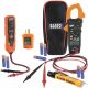 Klein Electrical Voltage Test Kit with Clamp Meter, Three Testers, Test Leads