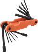 Klein Pro Folding Hex Key Set SAE 11pc