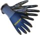 Stanley Polyester Glove with Smooth Black Nitrile Coating Blue Glove