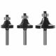 Skil 3pc Carbide Roundover Router Bit Set