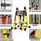 20' A Frame Telescoping Ladder w/Double Balance Bar/Wheels/Tools Bag Type-A 330l