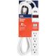 Do it Best Extra Reach 6-Outlet White Power Strip with 8' Cord