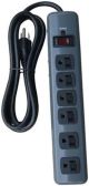 Master Electrician 6 Outlet Surge Strip Black
