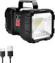 LED Spotlight Flashlight,Rechargeable Flashlight 4000LM 10000mAh 3+4 Lights Mode