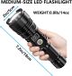 Flashlights High Lumens Rechargeable LED Super Bright Long Beam 5 Modes W/P