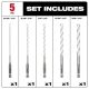 Milwaukee 5pc Shockwave Impact Duty Carbide Multi-Material Drill Bit Set