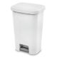 Sterilite 11.9 Gal. White StepOn Wastebasket