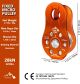 AINIKEY Fixed Plate Micro Pulley, 28KN CE Certified General Purpose Orange