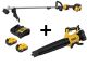 Dewalt 20V Blower & Trimmer Combo w/2 - 5.0Ah Batteries and Charger (DCB205-2C)