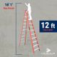 Louisville 12' Type IA Fiberglass Step Ladder 300lb Capacity