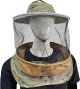 Three-Layer Highly Ventilated Beekeeping Veil in Round Hat - Khaki