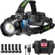 Blue-Yu Led Rechargeable Headlamp, 90° Adjustable Zoom, USB Charging & 3 Modes