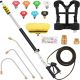 EEoily 24' Aluminum Telescoping Pressure Washer Wand w/Extension Wand, Gutter Cl