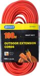 Bergen Heavy-Duty Outdoor Single Receptacle Extension Cord, 100' 14/3 15A