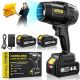 Cordless Leaf Blower 600000 RPM w/2 X 4.0Ah Batteries & Charger 650 CFM