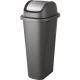 Keter Curver Forte 11 Gal. Slim Swing Lid Trash Bin Silver and Black