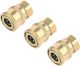 Awpeye 3 Pk Pressure Washer Coupler, Brass 1/4